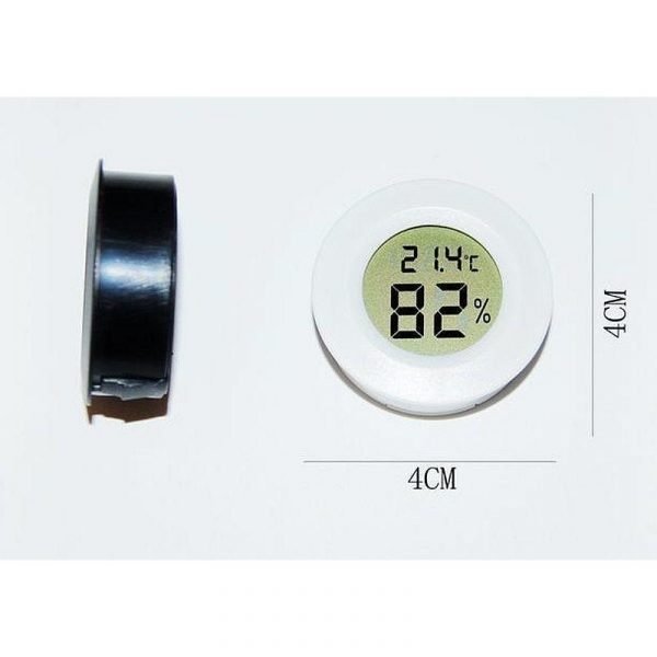 Гигрометр-термометр цифровой круглый белый
